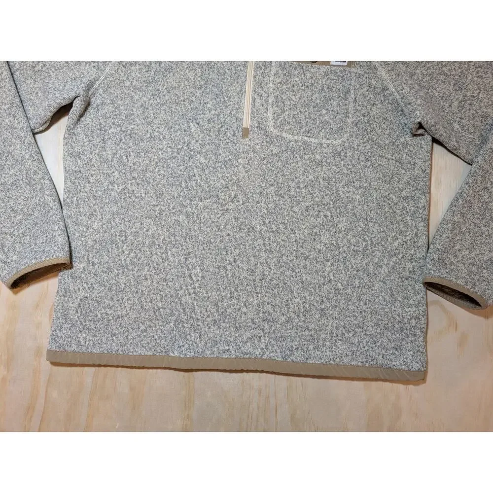 The North Face Men's XL Gordon Lyons 1/4-Zip Fleece Pullover Gray Tan Heather